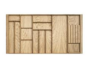 Лоток для столовых приборов в ящик BLUM LEGRABOX в базу 900 мм. Деревянный органайзер - вкладыш из натурального дуба для кухонных принадлежностей